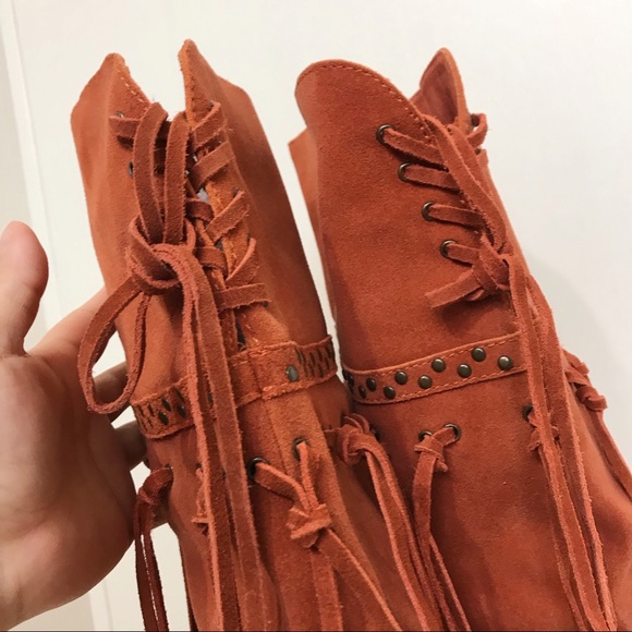 Mojo Moxy Brown Toreador Over knee Fringe Boots - Picture 6 of 8